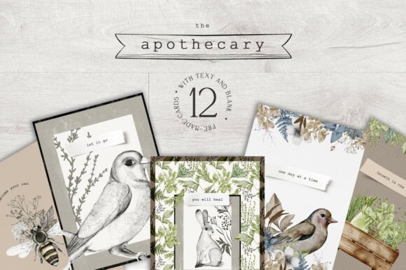 Download Apothecary Pre-made Cards High Res Jpeg - High res Collection