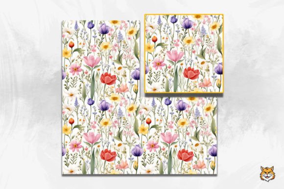 Download Wildflower Watercolor Seamless Pattern - Premium Resources