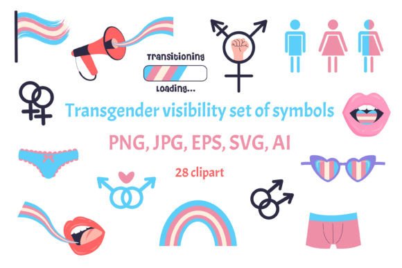 Download Transgender Visibility Set of Symbols - Visibility Collection