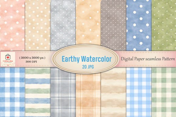 Download Earthy Watercolor Seamless Pattern Bundl - Watercolor seamless pattern Collection