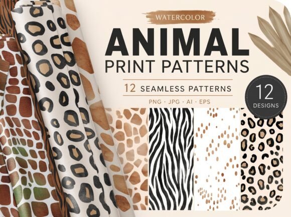 Download Animal Print Watercolor Seamless Pattern - Watercolor seamless pattern Collection