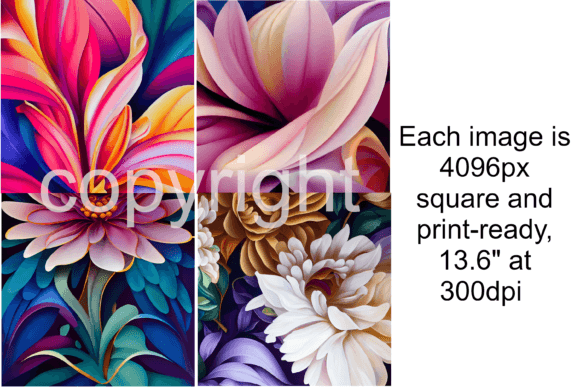 Download Four High Res Floral Backgrounds - High res Collection