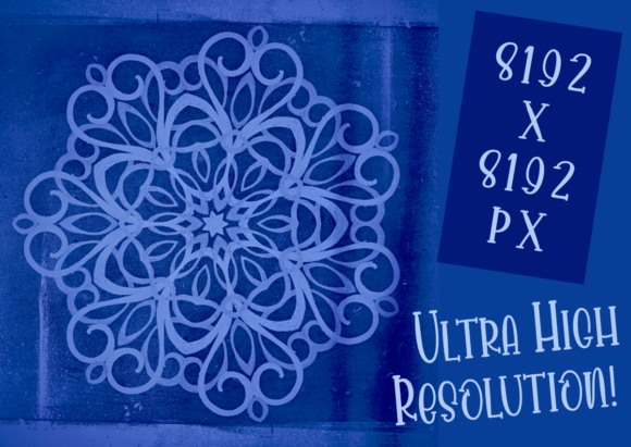 Download Vintage Blue Mandala JPEG Ultra High Res - High res Collection